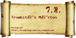 Trombitás Márton névjegykártya